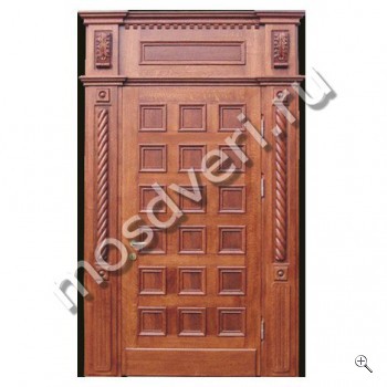 Эксклюзивная входная группа с резьбой по массиву - купить от производителя Мосдвери Эксклюзивная входная группа с резьбой по массиву