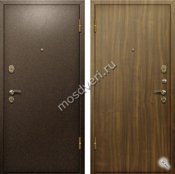 Дверь с порошковым напылением и темной отделкой из ламината - купить от производителя Мосдвери Дверь с порошковым напылением и темной отделкой из ламината