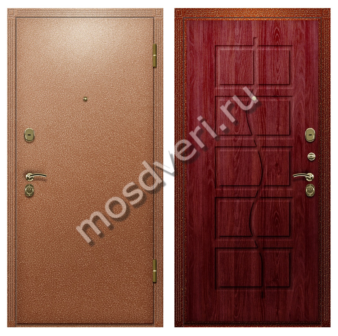 Металлическая дверь с терморазрывом с напылением из порошка и МДФ - купить от производителя Мосдвери Металлическая дверь с терморазрывом с напылением из порошка и МДФ
