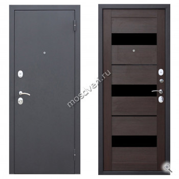 Уличная дверь порошок и МДФ черный молдинг - купить от производителя Мосдвери Уличная дверь порошок и МДФ черный молдинг
