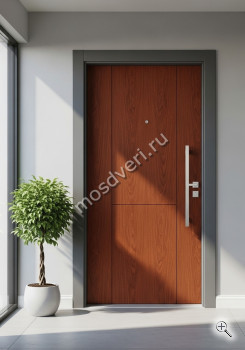 Дизайнерская входная дверь в квартиру коричневая - купить от производителя Мосдвери Дизайнерская входная дверь в квартиру коричневая