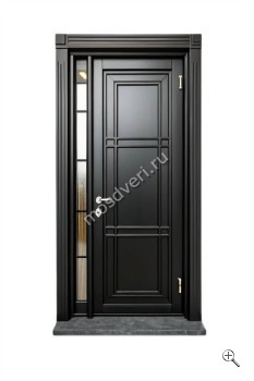 Красивая входная дверь с боковой фрамугой и узором КДД-014 - купить от производителя Мосдвери Красивая входная дверь с боковой фрамугой и узором КДД-014